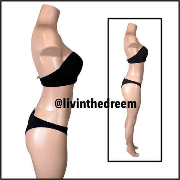 VICTORIA'S SECRET SWIM Bandeau Bikini Top 36D and Skimpy Bottoms M $120 - Picture 7 of 13